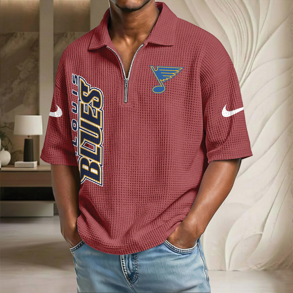NHL x SLB Waffle Half-Zip Polo Shirt HLP 070326 HLPHUONG