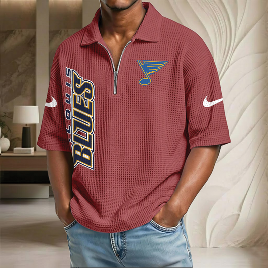NHL x SLB Waffle Half-Zip Polo Shirt HLP 070326 HLPHUONG