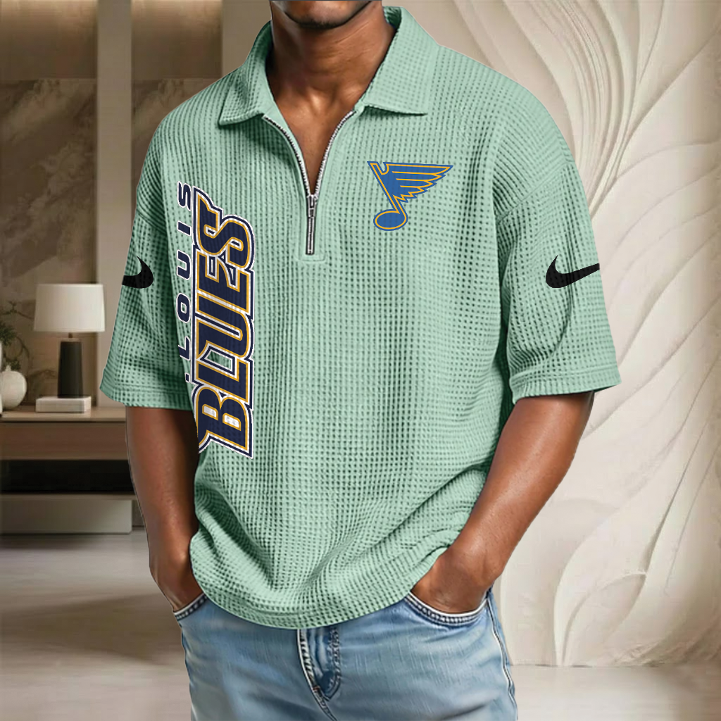 NHL x SLB Waffle Half-Zip Polo Shirt HLP 070326 HLPHUONG