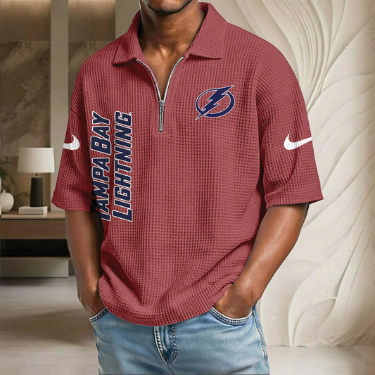 NHL x TBL Waffle Half-Zip Polo Shirt HLP 070326 HLPHUONG
