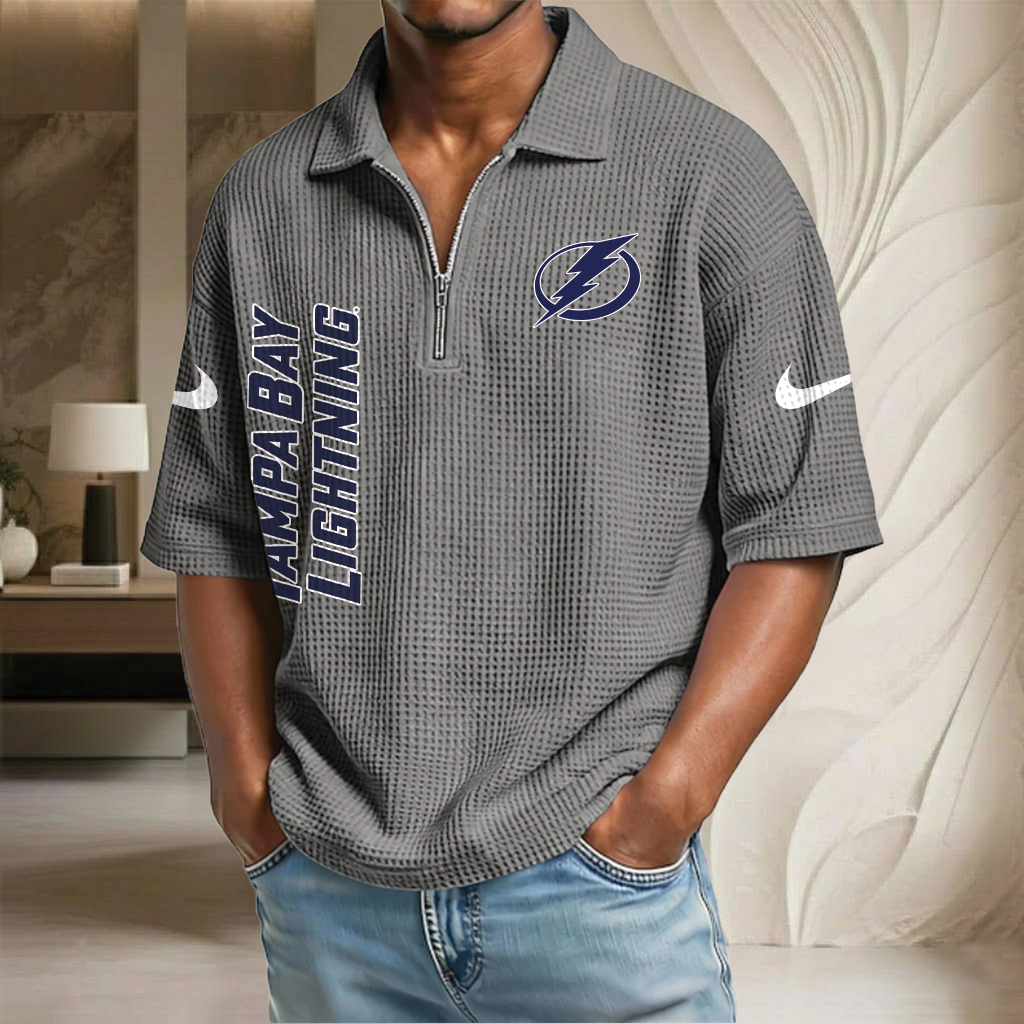 NHL x TBL Waffle Half-Zip Polo Shirt HLP 070326 HLPHUONG