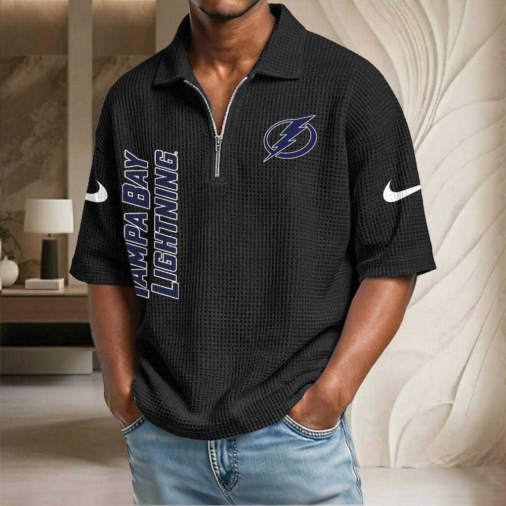 NHL x TBL Waffle Half-Zip Polo Shirt HLP 070326 HLPHUONG
