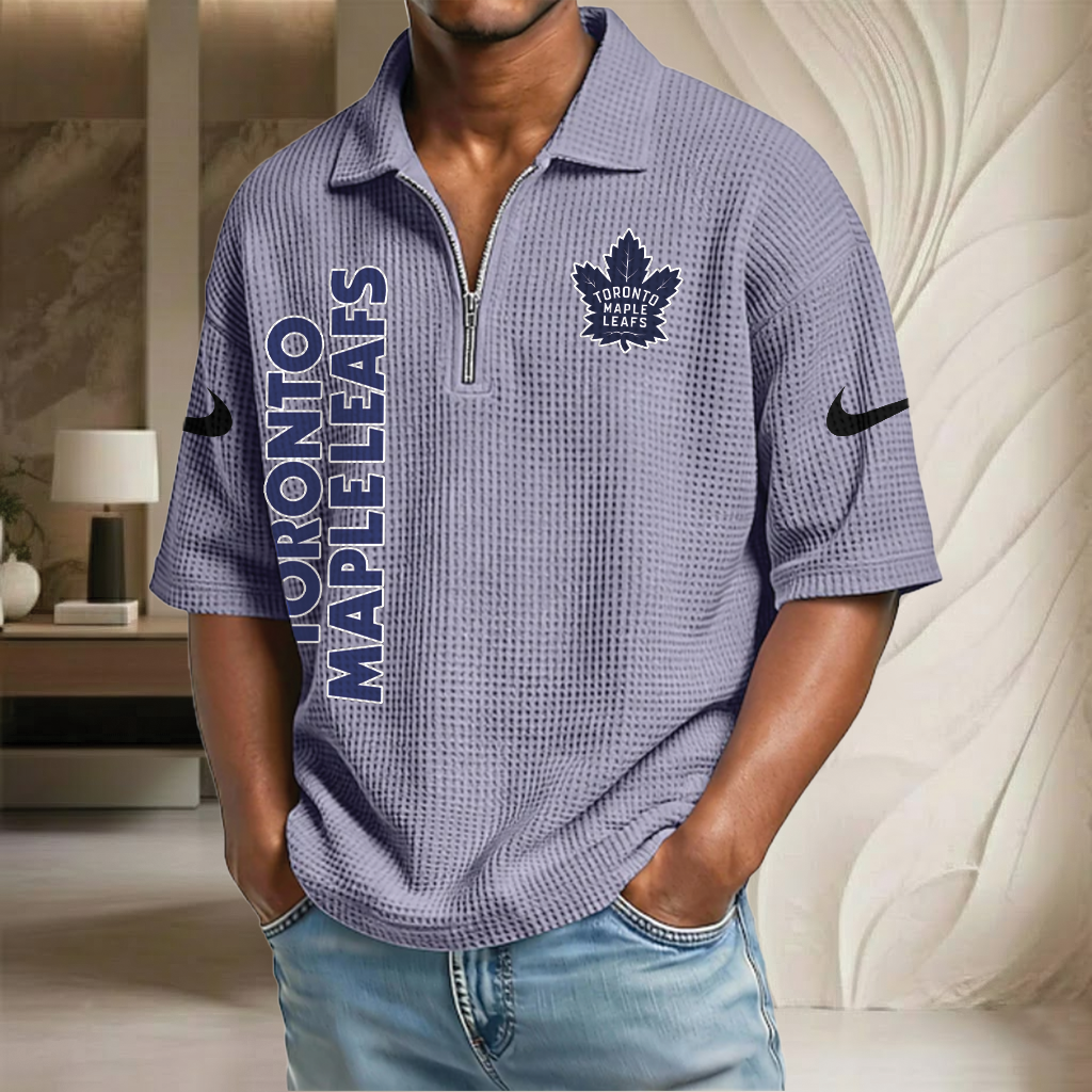 NHL x TML Waffle Half-Zip Polo Shirt HLP 070326 HLPHUONG