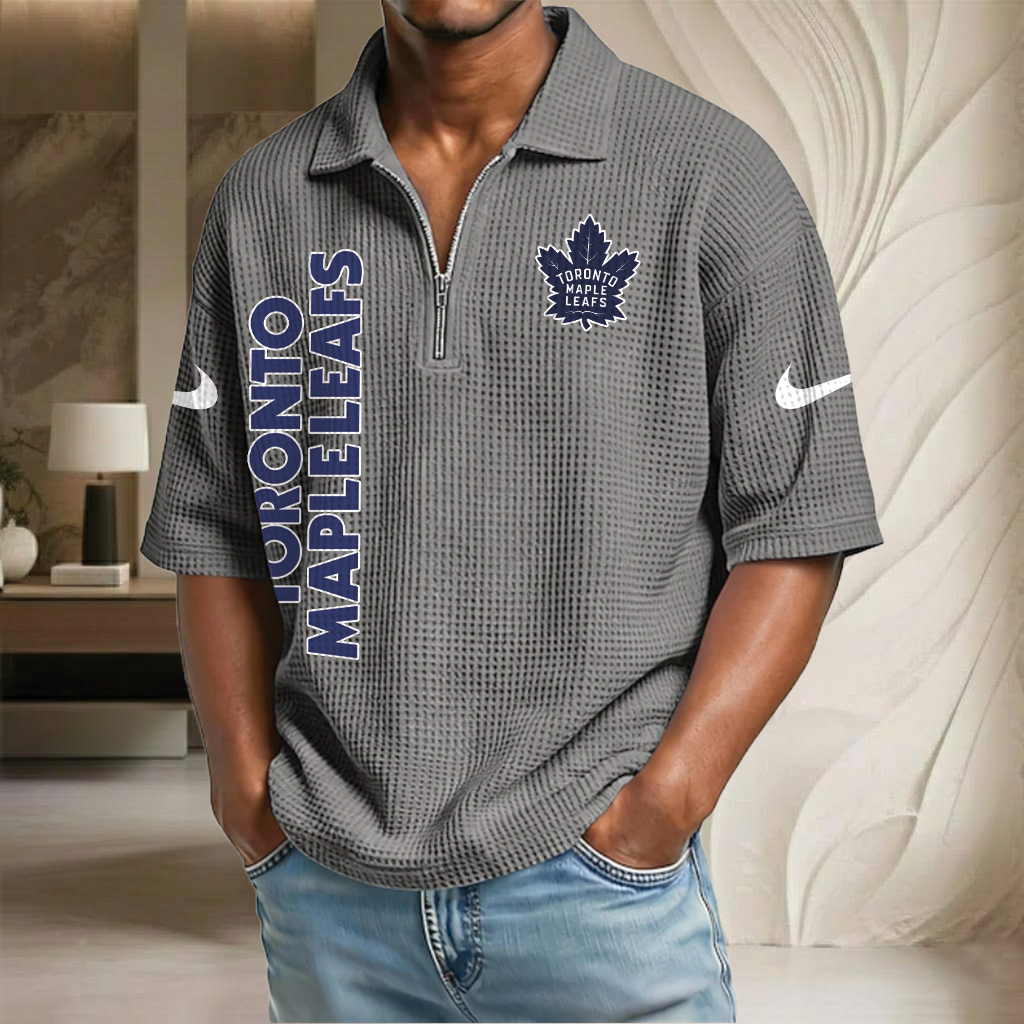 NHL x TML Waffle Half-Zip Polo Shirt HLP 070326 HLPHUONG