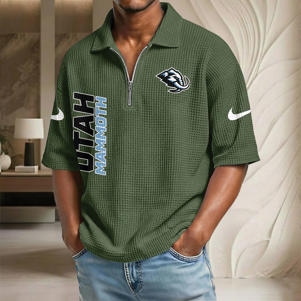 NHL x UM Waffle Half-Zip Polo Shirt HLP 070326 HLPHUONG
