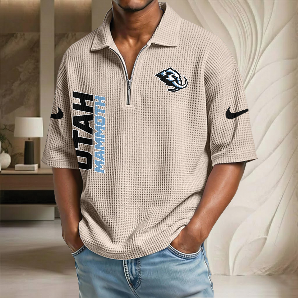 NHL x UM Waffle Half-Zip Polo Shirt HLP 070326 HLPHUONG