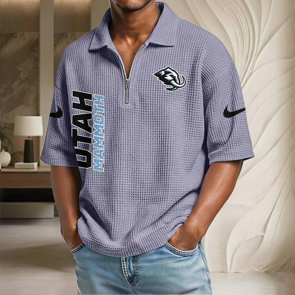 NHL x UM Waffle Half-Zip Polo Shirt HLP 070326 HLPHUONG