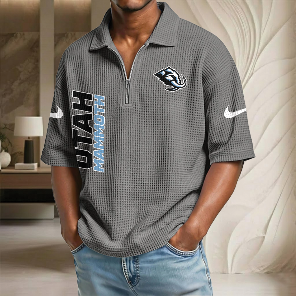 NHL x UM Waffle Half-Zip Polo Shirt HLP 070326 HLPHUONG