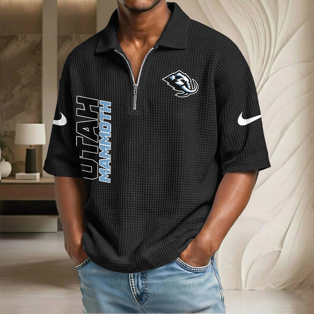 NHL x UM Waffle Half-Zip Polo Shirt HLP 070326 HLPHUONG