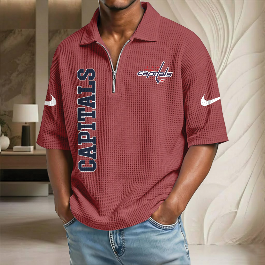 NHL x WC Waffle Half-Zip Polo Shirt HLP 070326 HLPHUONG