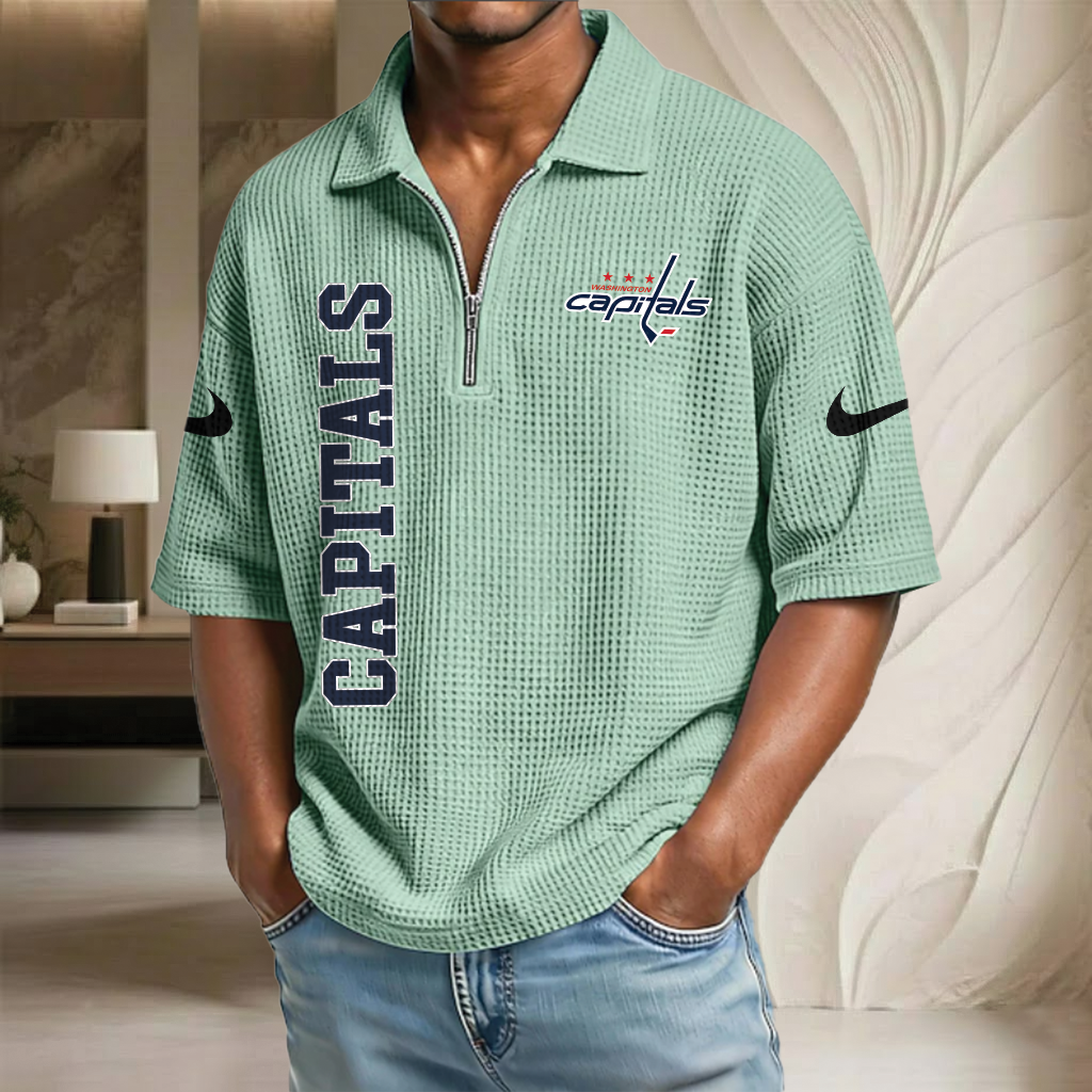 NHL x WC Waffle Half-Zip Polo Shirt HLP 070326 HLPHUONG