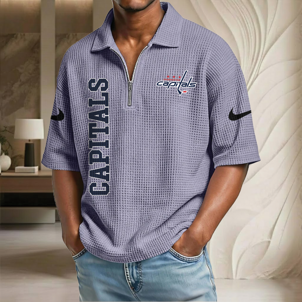 NHL x WC Waffle Half-Zip Polo Shirt HLP 070326 HLPHUONG