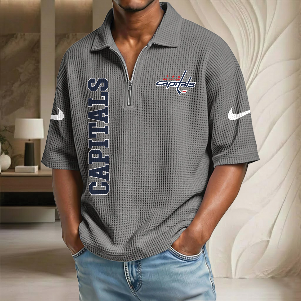 NHL x WC Waffle Half-Zip Polo Shirt HLP 070326 HLPHUONG