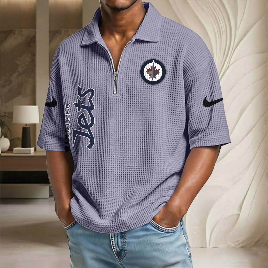 NHL x WJ Waffle Half-Zip Polo Shirt HLP 070326 HLPHUONG