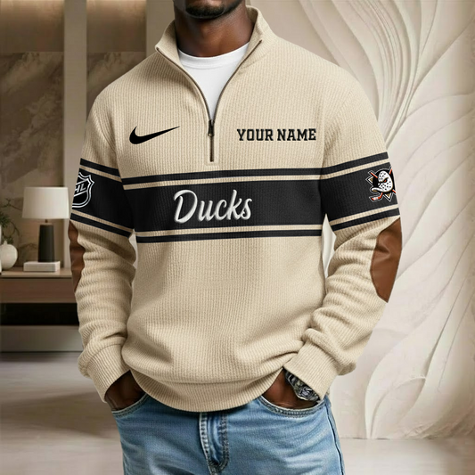 NHL x ANA Custom Name Stand Collar Half-zip Sweatshirt HLP 280226 HLPHUONG