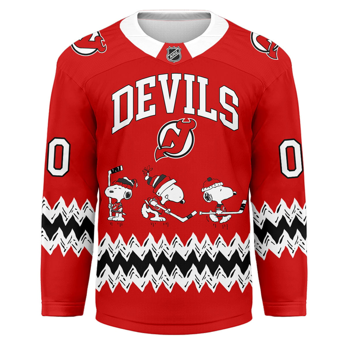 NJD Premium NHL Snoopy Personalized Hockey Jersey DDT CTND