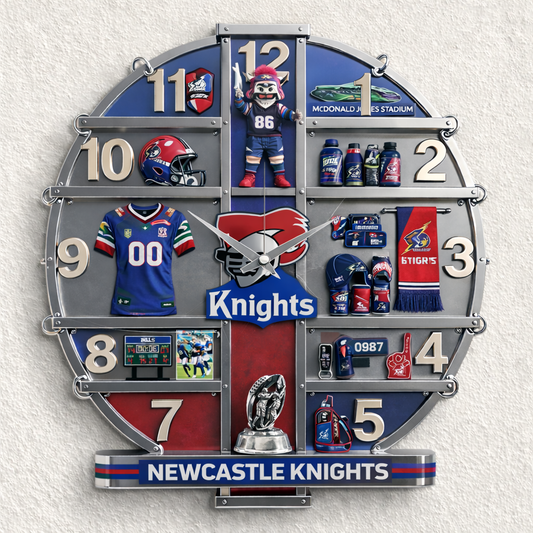 NK x NRL 3D Visual Effect Acrylic Wall Clock DDT CTND