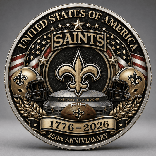 NOS Premium NFL 250 Years Of Freedom Commemorative Coin DDT 090626 NTL