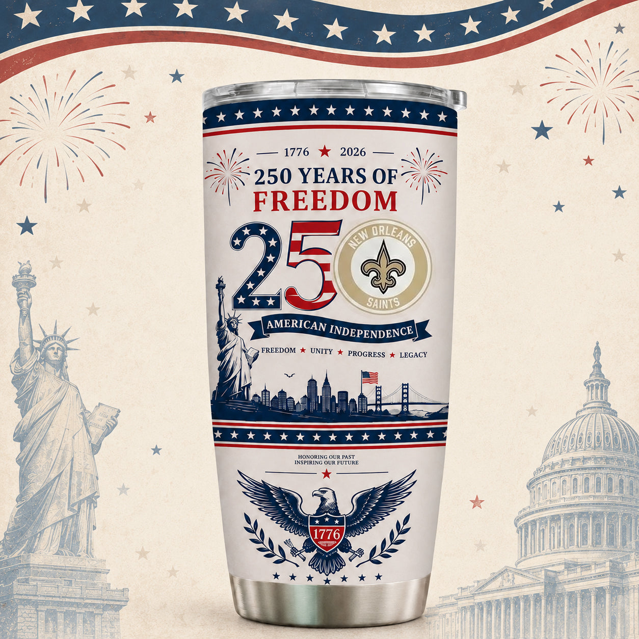 NOS x NFL 250th Anniversary Special Tumbler for Football Fans 170626