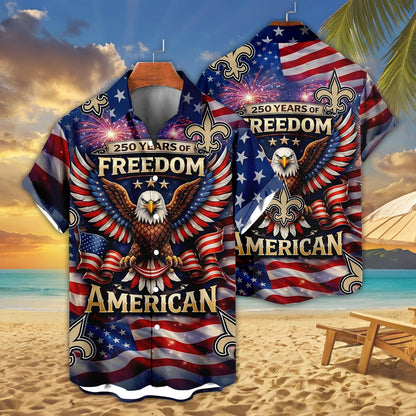 NOS x NFL America 250th Anniversary Eagles Hawaiian Shirt 090626