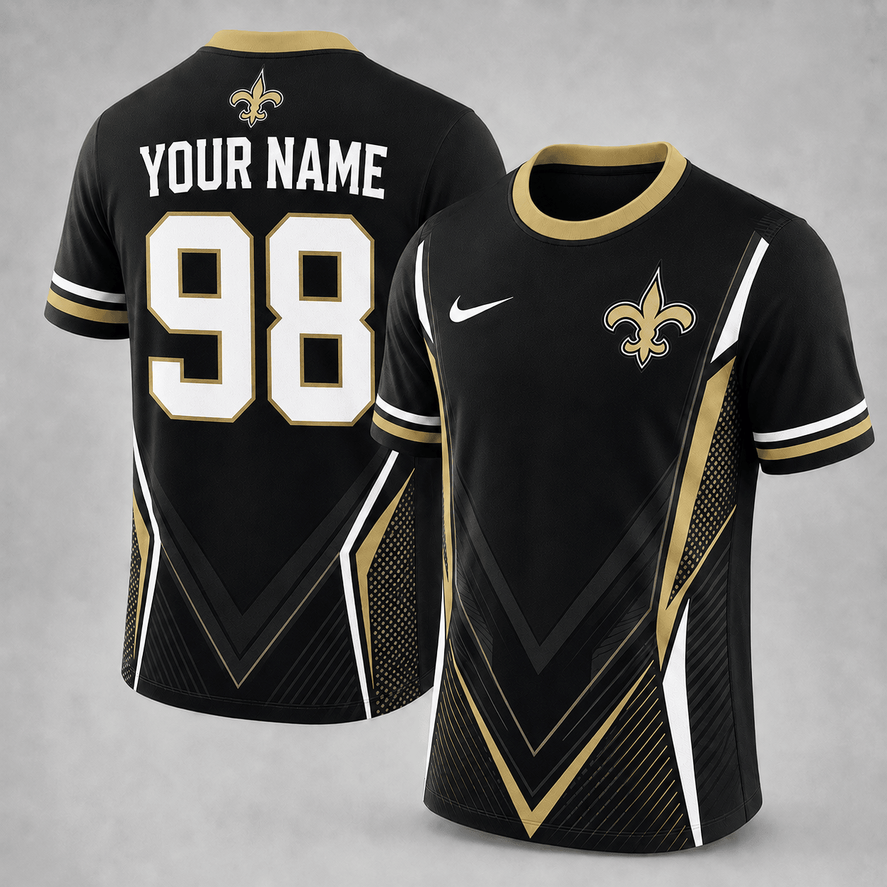 NOS x NFL Custom Name Number Personalized Athletic T-Shirt
