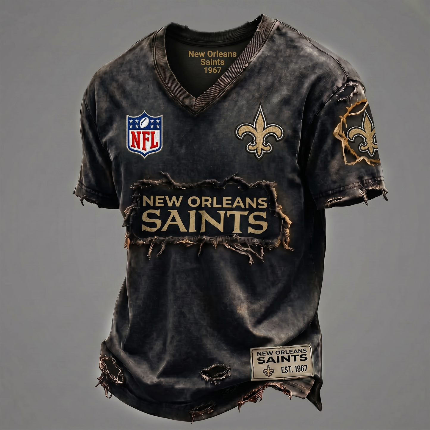 NOS NFL Premium V-Neck T-shirt Gift For Fans 0306 NAK DATND NHT