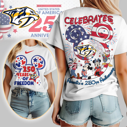 NP Premium NHL Mickey Celebrates America 250th Anniversary Women Shirt DDT CTND