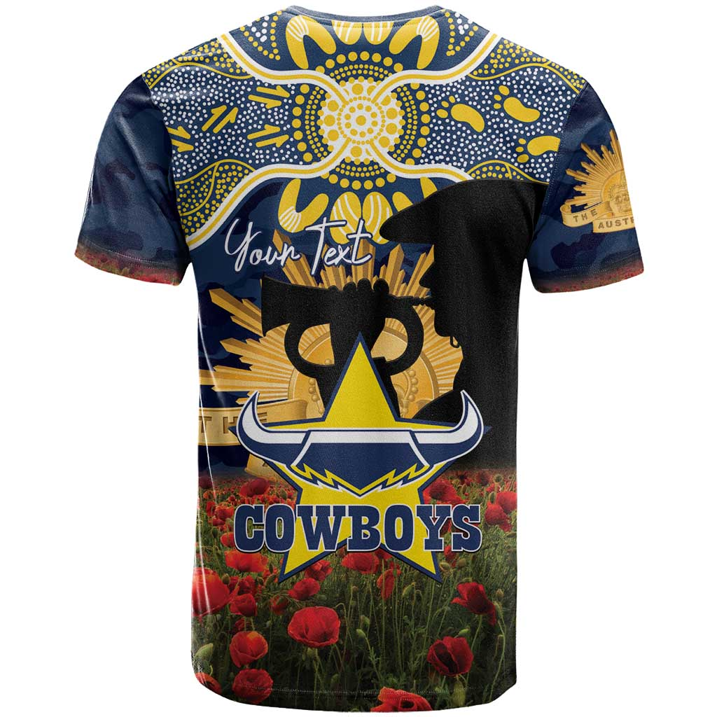 NQC x NRL Rugby ANZAC Day Women V-Neck T-Shirt Last Post Poppy We Will Remember Them DatND DVT