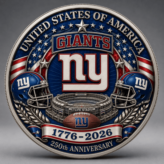 NYG Premium NFL 250 Years Of Freedom Commemorative Coin DDT 090626 NTL