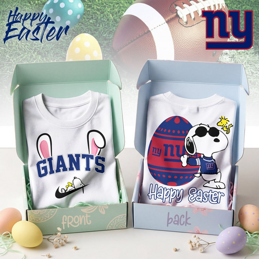 NYG Premium NFL Happy Snoopy Easter T-shirt DDT NTL