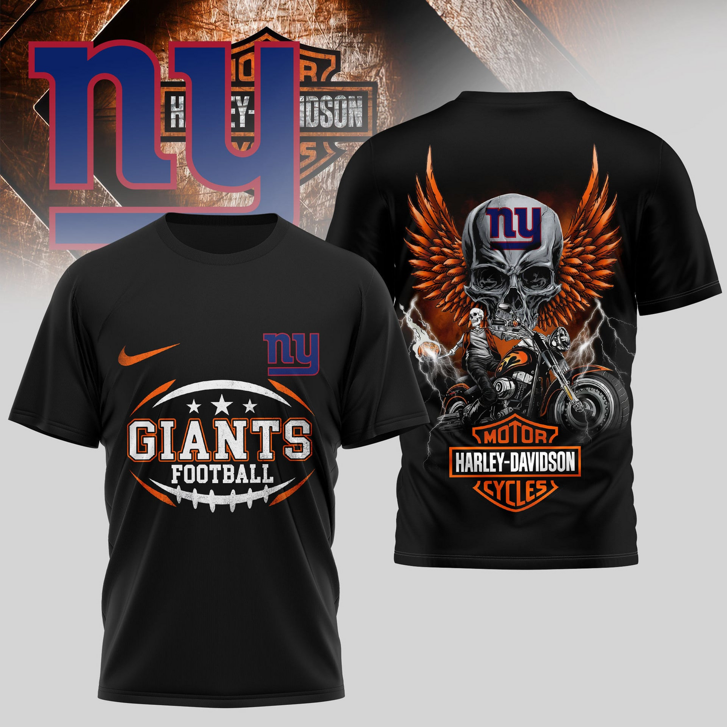NYG Premium NFL Motorcycle 3D Shirt DDT 090626 HLPHUONG