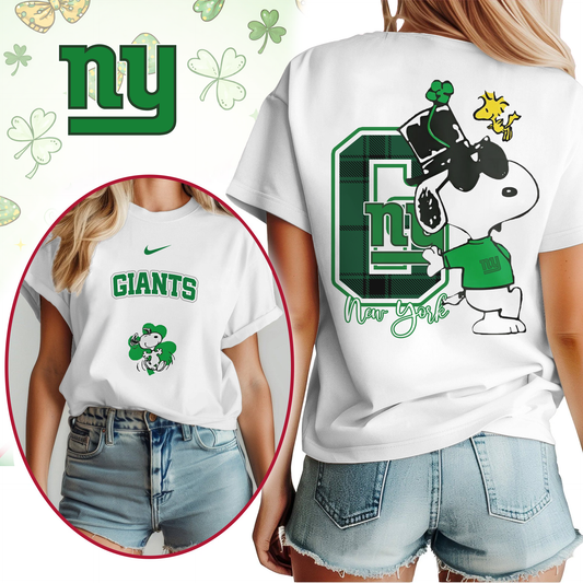 NYG Premium NFL Snoopy St. Patricks Day Shirt DDT NTL