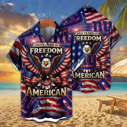 NYG x NFL America 250th Anniversary Eagles Hawaiian Shirt 090626