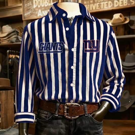 NYG x NFL Color Stripe Corduroy Shirt DDT NTL