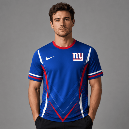 NYG x NFL Custom Name Number Personalized Athletic T-Shirt