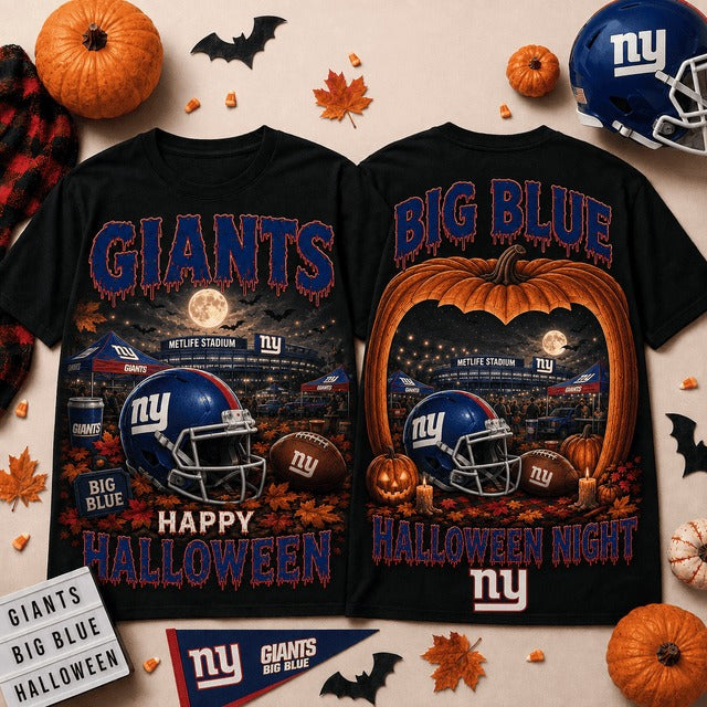 NYG x NFL Halloween Custom Name T Shirt Gift For Fan