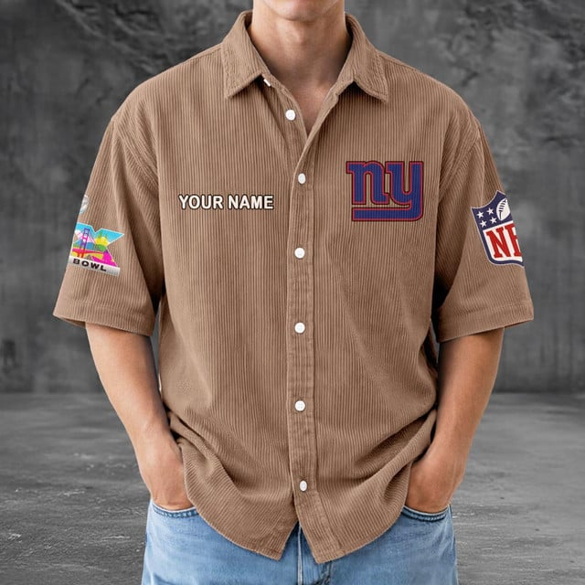 NYG x NFL Men Seersucker Button Shirt DDT NTL
