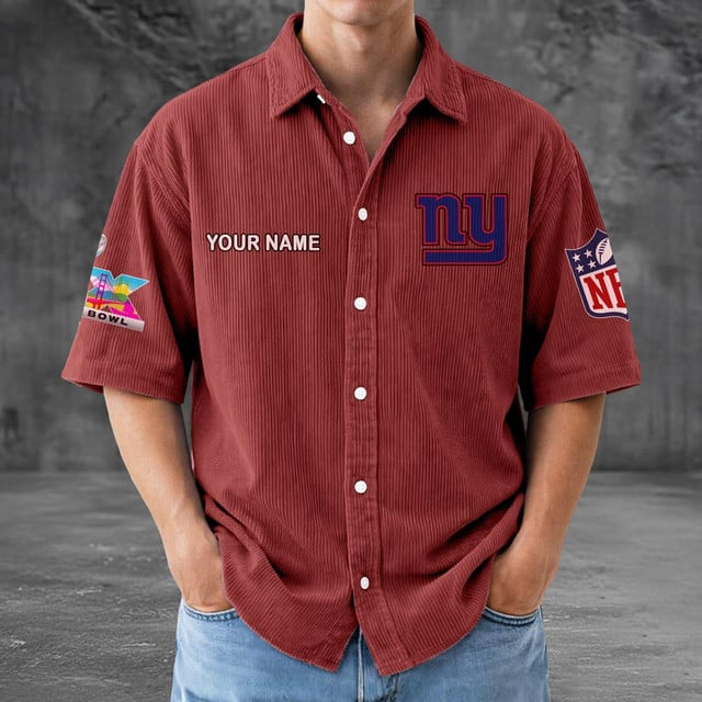 NYG x NFL Men Seersucker Button Shirt DDT NTL