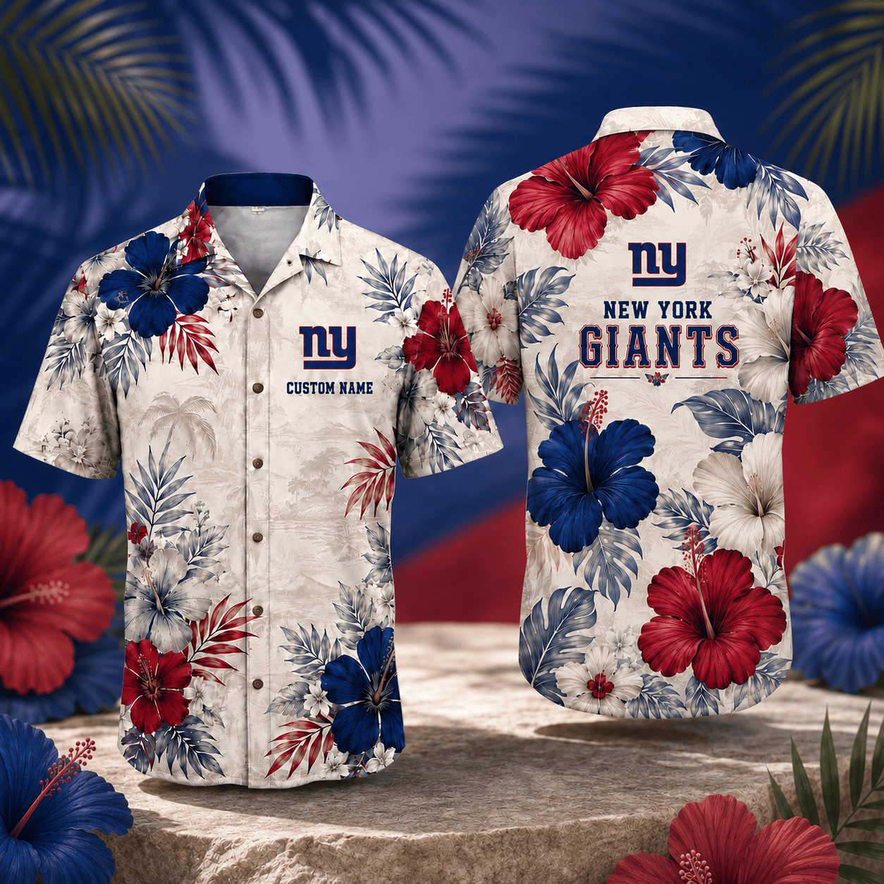 NYG x NFL Tropical Floral Hawaiian Shirt 160626