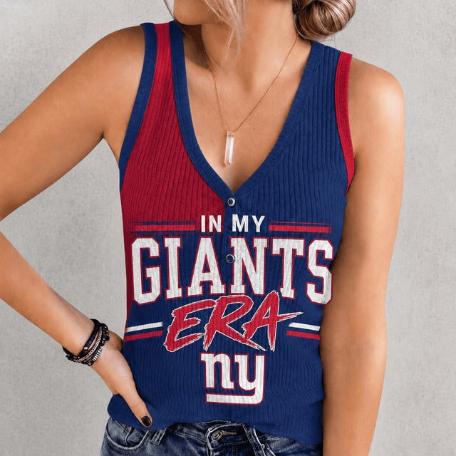 NYG x NFL Women V-Neck Ribbed Tank Top Premium Personalized Gift For Fan 250626
