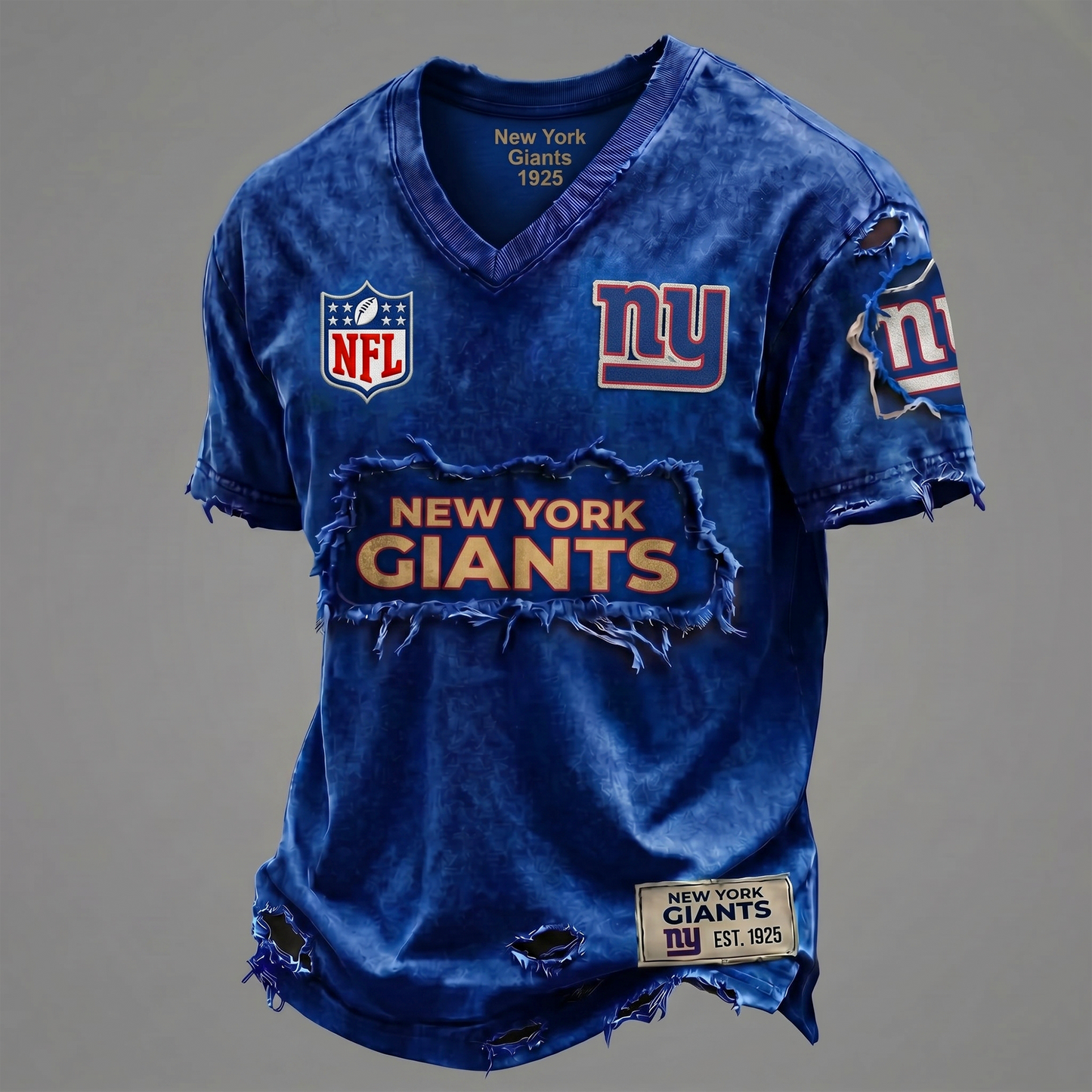 NYG NFL Premium V-Neck T-shirt Gift For Fans 0306 NAK DATND NHT