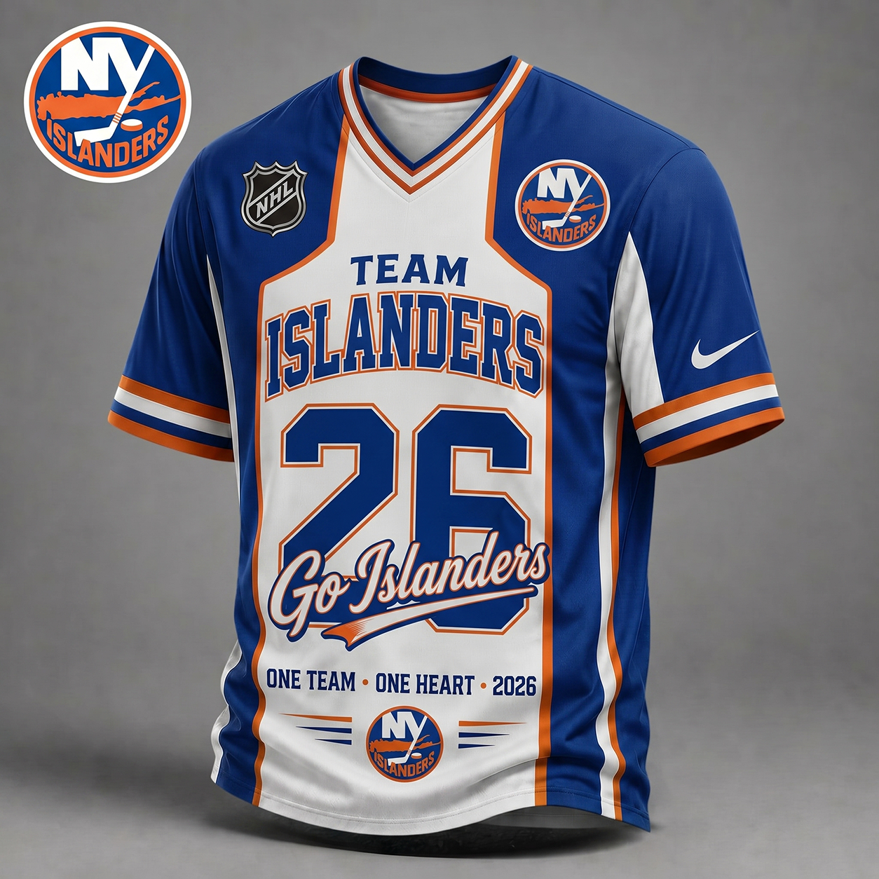 NYI Premium NHL Team Pride V-Neck Jersey DDT  010626 HLPHUONG