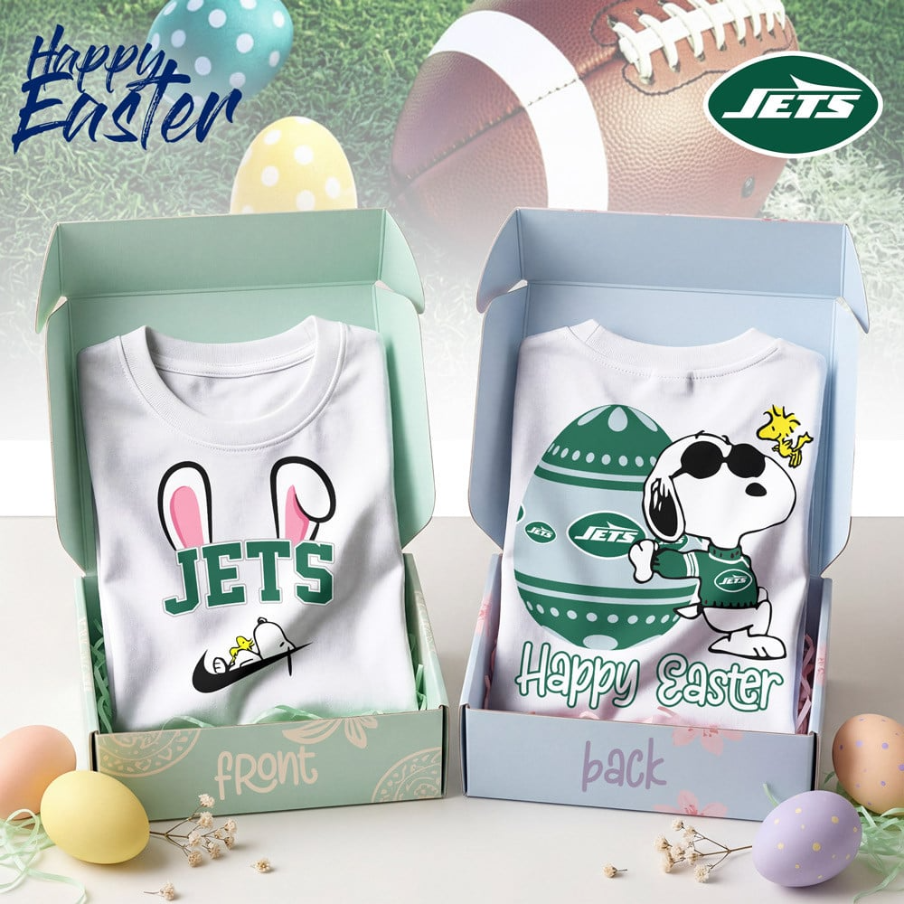 NYJ Premium NFL Happy Snoopy Easter T-shirt DDT NTL
