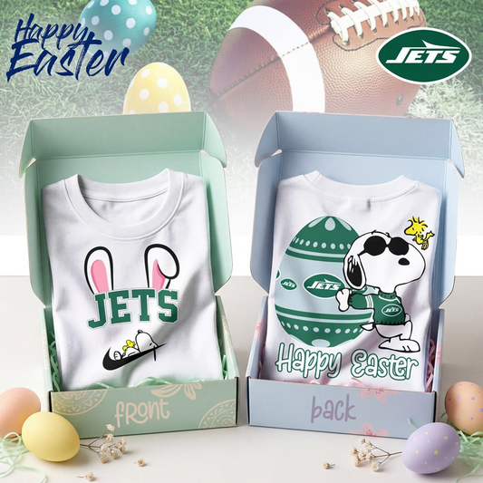 NYJ Premium NFL Happy Snoopy Easter T-shirt DDT NTL