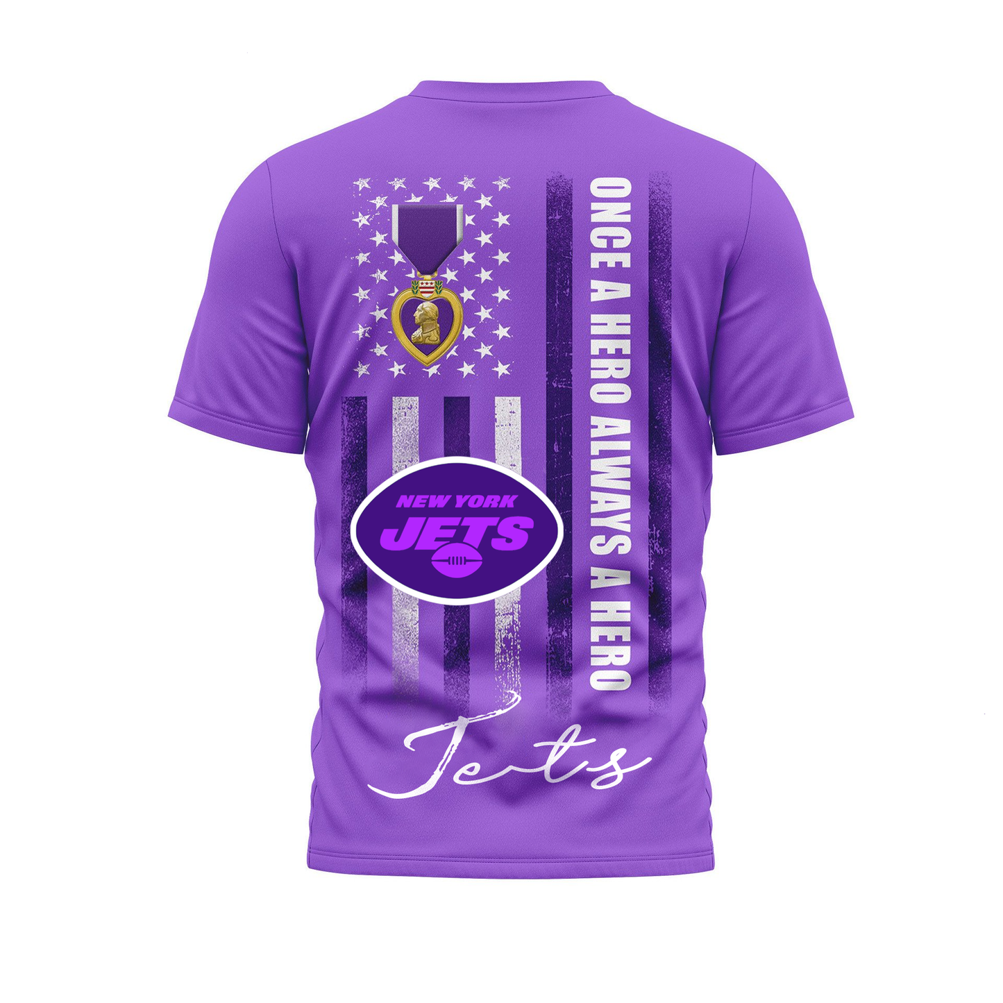 NYJ Premium National Purple Hear Day 3D Shirt  300626