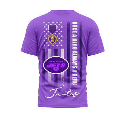 NYJ Premium National Purple Hear Day 3D Shirt  300626