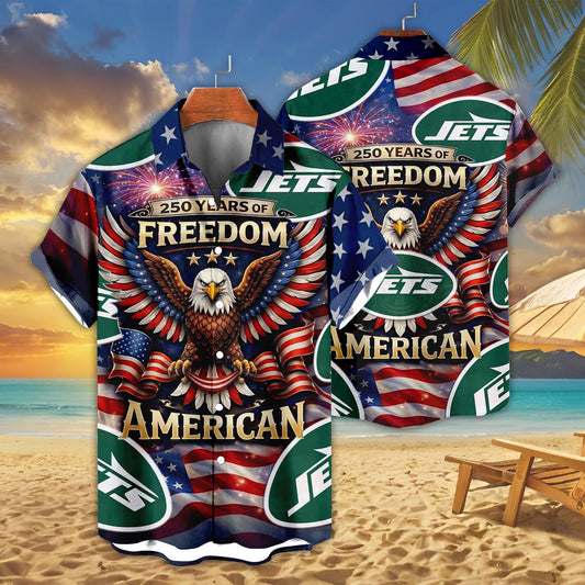 NYJ x NFL America 250th Anniversary Eagles Hawaiian Shirt 090626