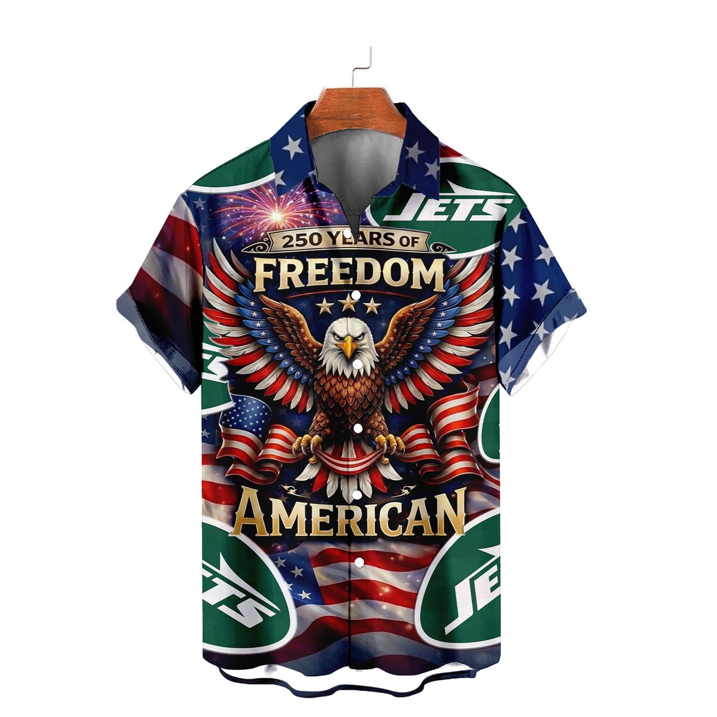 NYJ x NFL America 250th Anniversary Eagles Hawaiian Shirt 090626