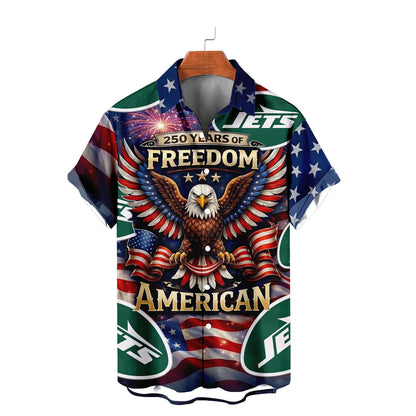 NYJ x NFL America 250th Anniversary Eagles Hawaiian Shirt 090626