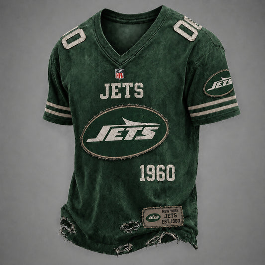 NYJ x NFL Premium V-neck Shirt 230626